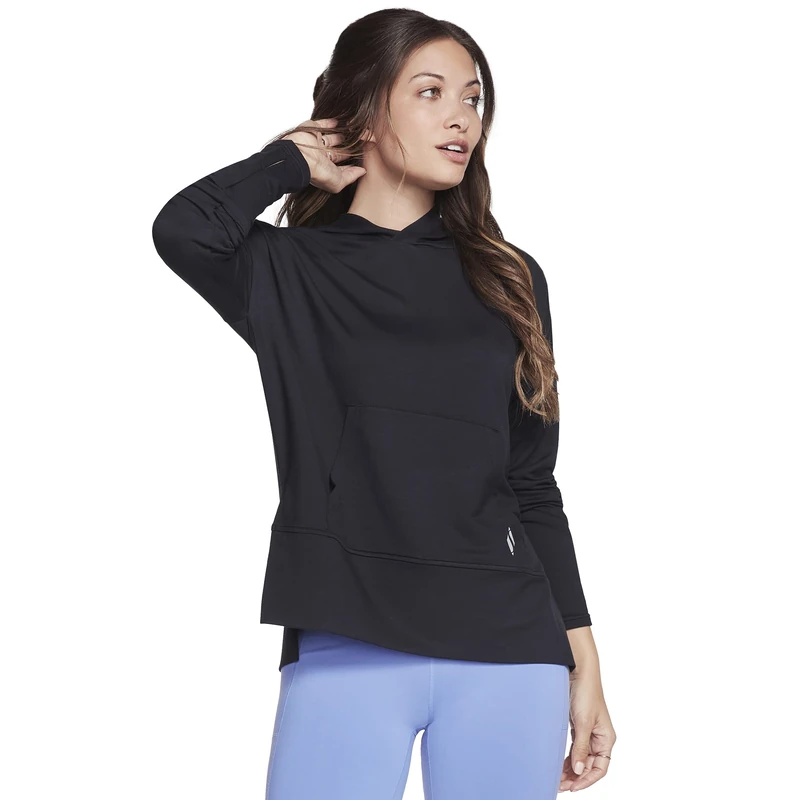 Skechers Women's Skechluxe Restful Long Sleeve Hoodie Hooded Sweatshirt, Bold Black, XS UK - Image 1