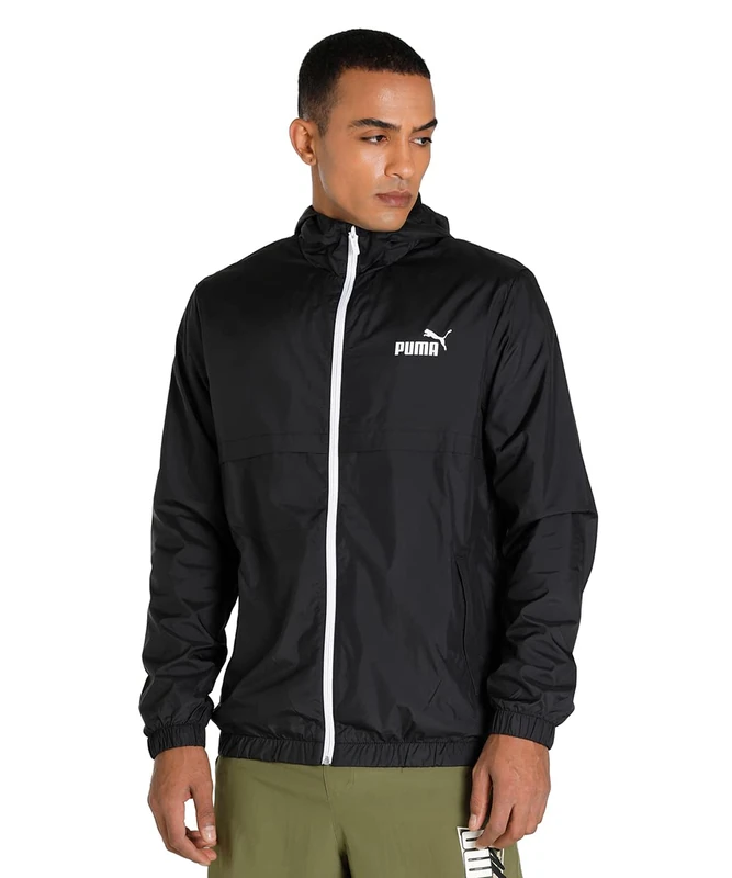 PUMA Men's ESS Solid Windbreaker, Puma black., S