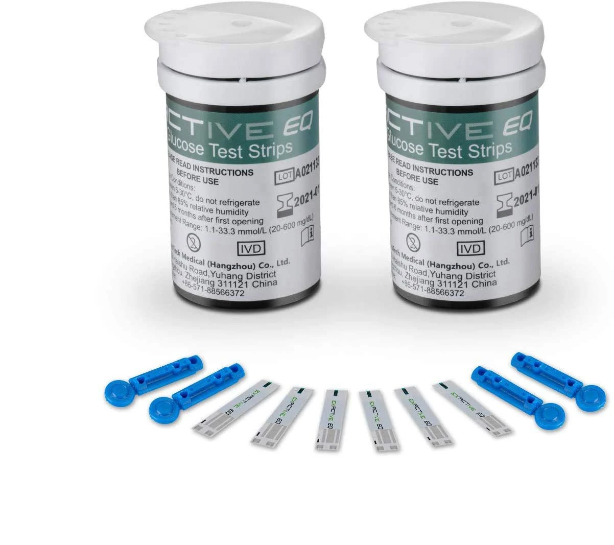 Diabetes Test Strips Blood Glucose Test Strips x 50 & Diabetes Lancets x 50, Blood Glucose Strips, Blood Sugar Test Strips for UK Diabetics in mmol/L (Compatible with Exactive EQ Impulse)