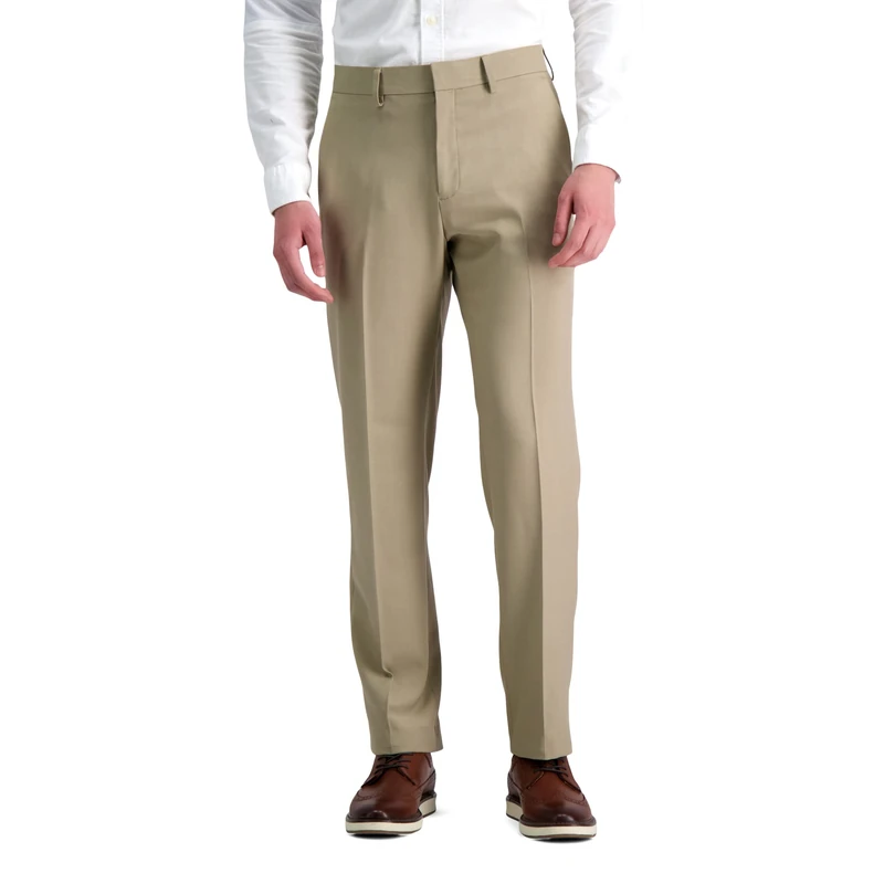 Haggar Men's Premium Comfort Dress Pant Reg. and Big & Tall Sizes, Medium Khaki, 32W x 32L