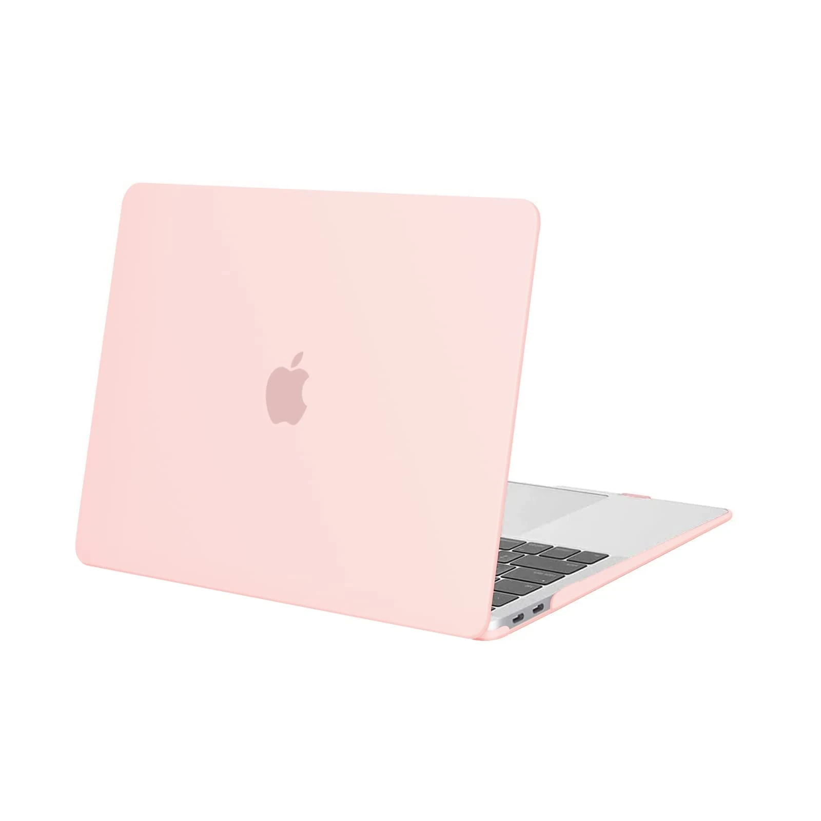 MOSISO Compatible with MacBook Air 13 inch Case M1 A2337 A2179 A1932, Protective Hard Shell Cover Compatible for MacBook Air M1 Case 13.3 inch 2021 2020 2019 2018 Retina Touch ID, Chalk Pink