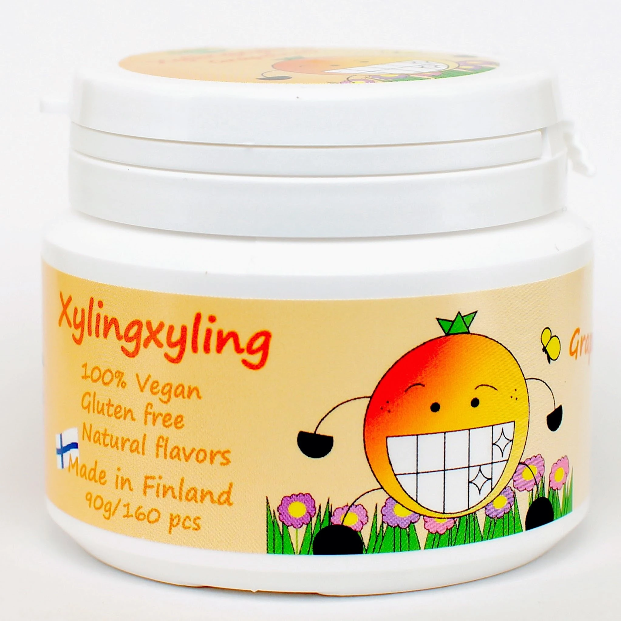 Xylingxyling - Finnish Xylitol Pastille - 100% Vegan, No Sugar, Gluten free, Natural Flavours For Dental Care and Fresh Breath, 90g/160pcs (Grapefruit) (1 Pack, 1, count)