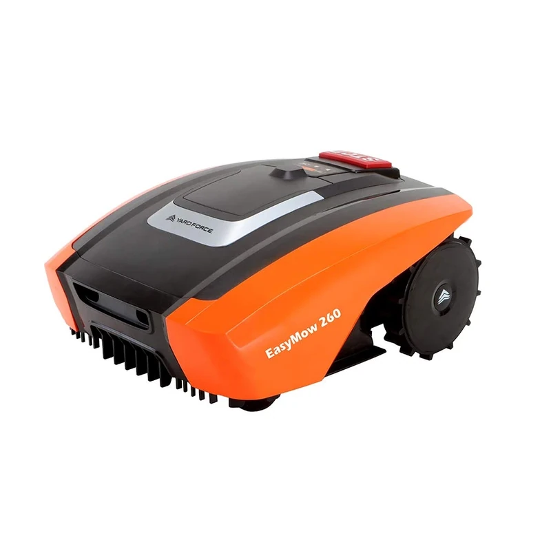 Yard Force EasyMow 260B Robotic Lawnmower with additional protection with built-in sensors: lift, obstacle, turnover, Tilt for lawns, Orange, 260 m²