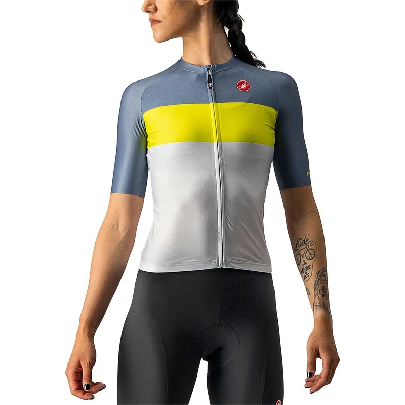 CASTELLI 4522057-870 AERO PRO W Jersey Sweatshirt Women's Silver Gray/Sulphur-Light Stee XL