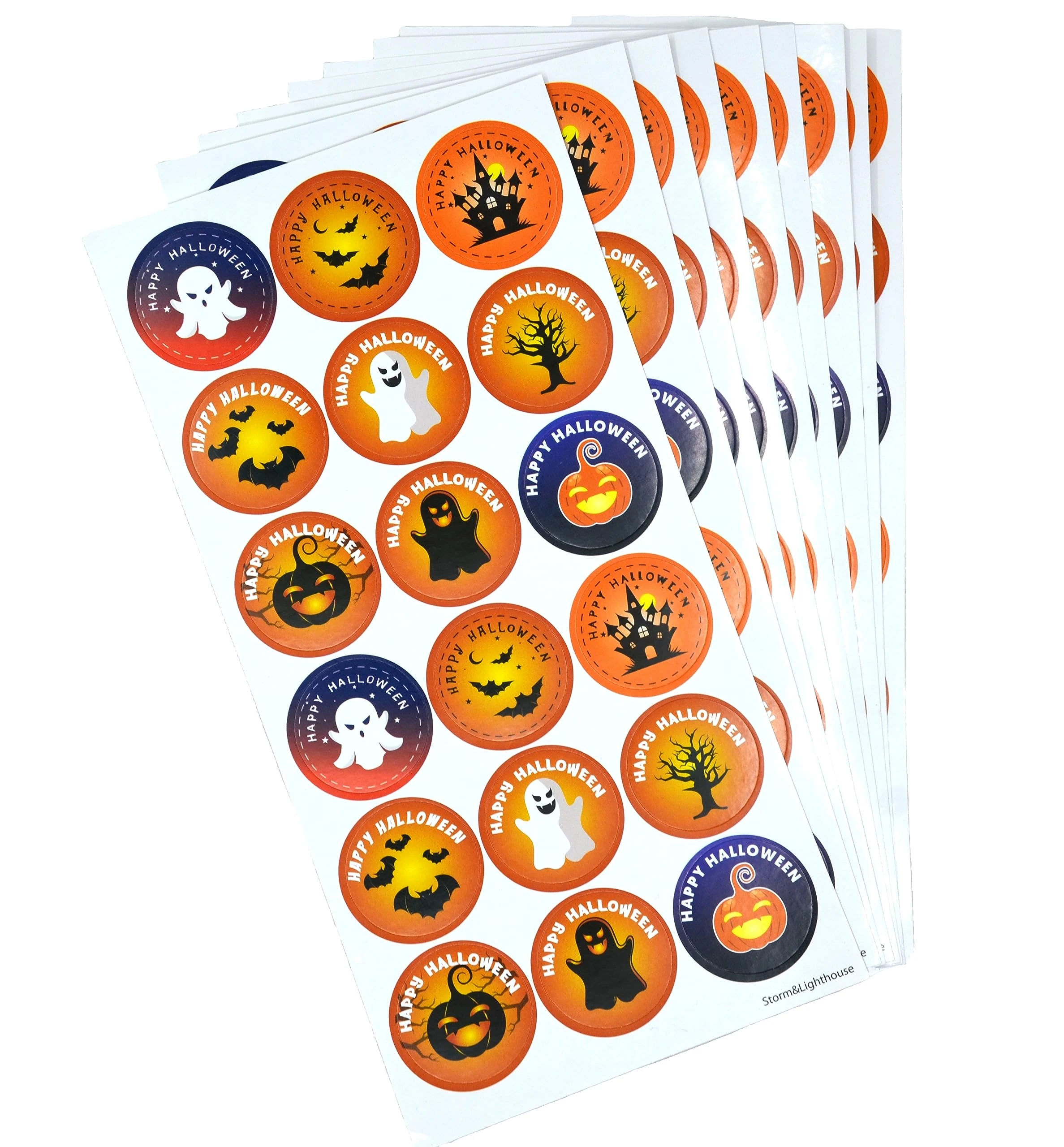 Storm&Lighthouse Halloween Stickers for Children 180 Trick or Treat Party Bag Fillers Reward Stickers Arts and Crafts for Kids Loot Bag Lucky Dip Favours Halloween Party Bag Fillers