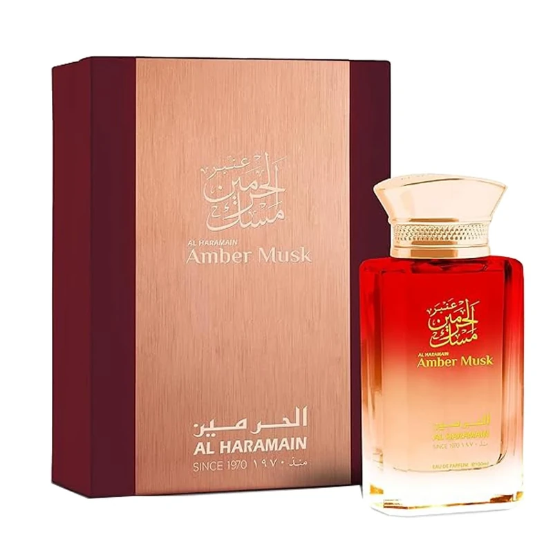 Al Haramain Amber Musk 100ml – Eau de Parfum for Women & Men – Unisex Arabian Perfume – Musk & Amber Fragrance