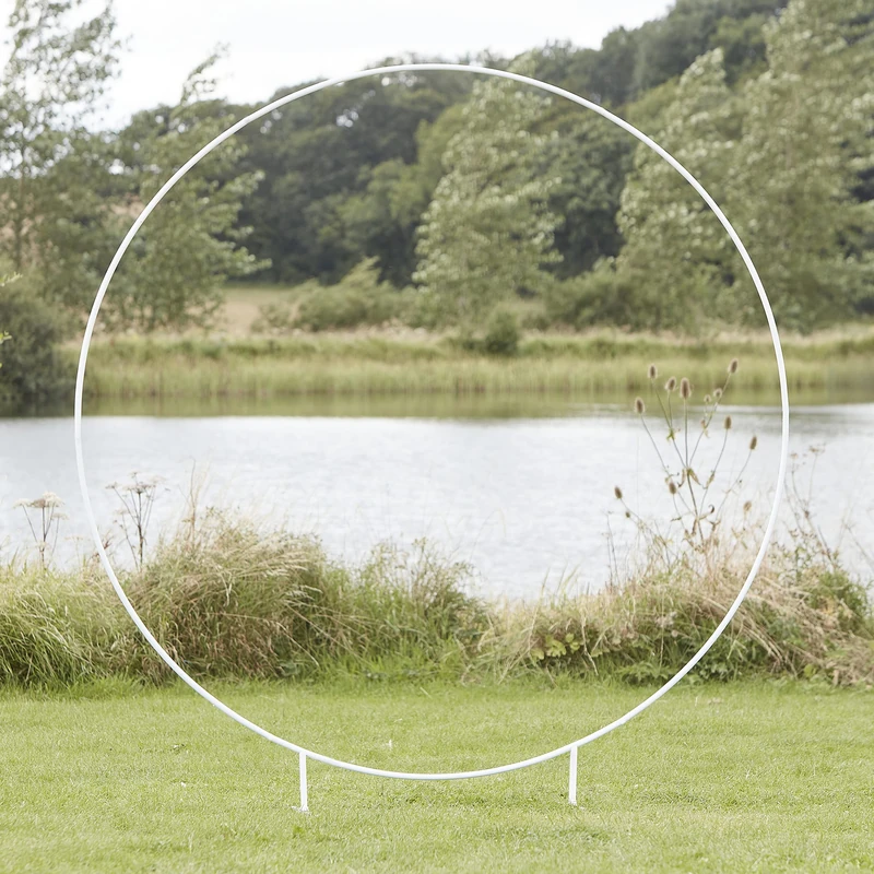 Ginger Ray Botanical Wedding White Moongate Hoop - 2m