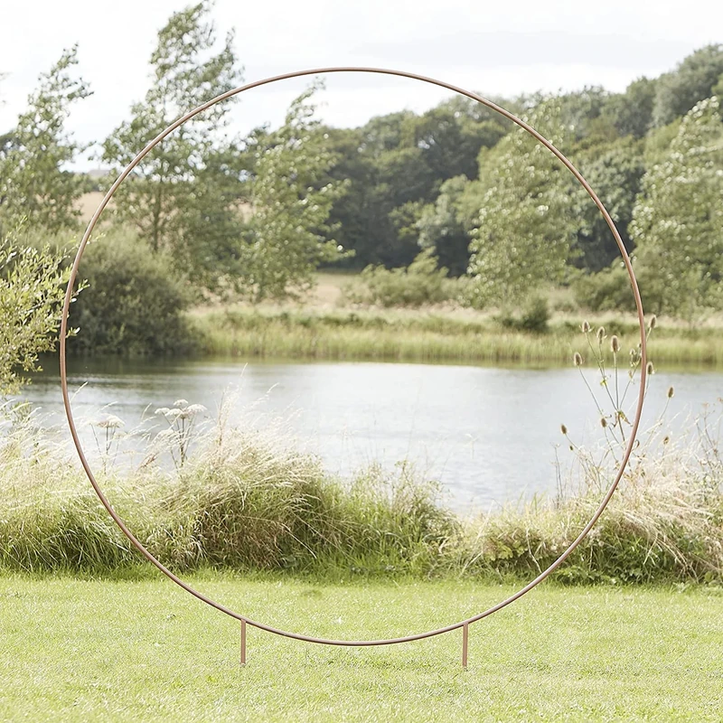 Ginger Ray Botanical Wedding Rose Gold Moongate Hoop - 2m - Image 1