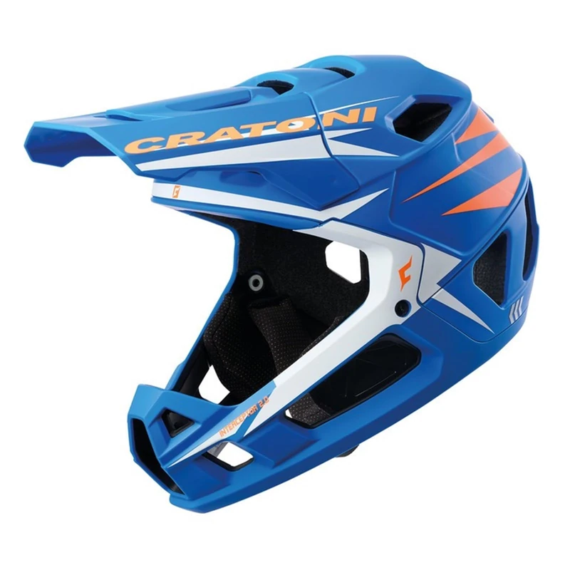 Cratoni Interceptor Helmet Blue/Neon Orange Matt M