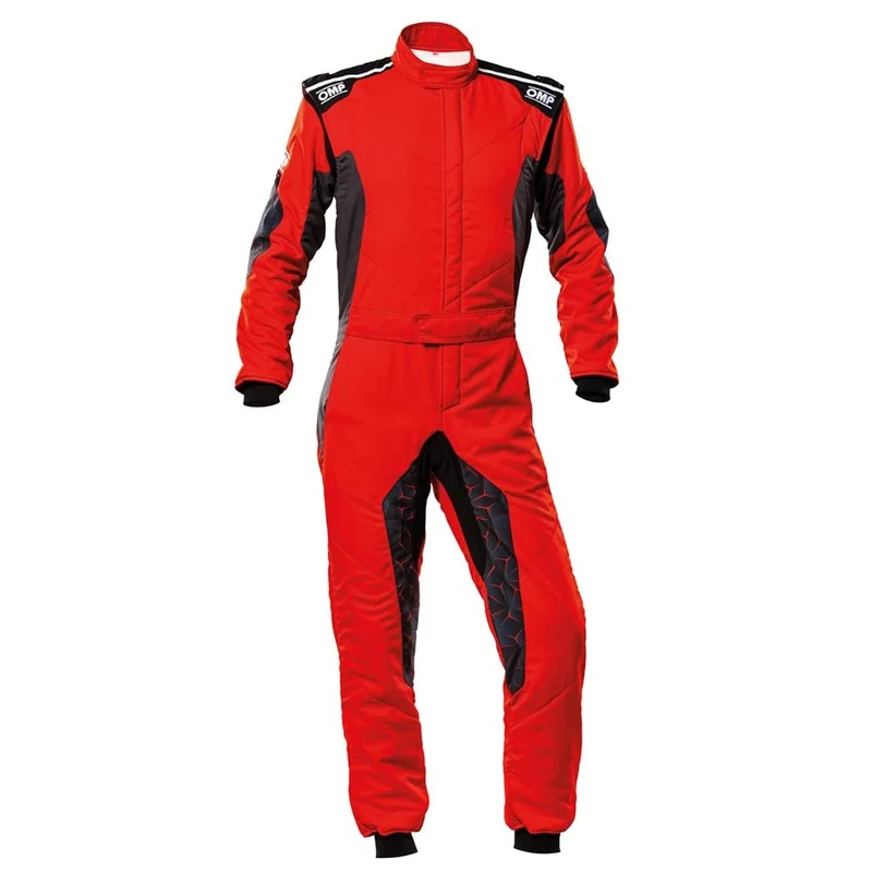 OMP Tecnica Hybrid Racing Suit Red/Black Size 64 (Spain)