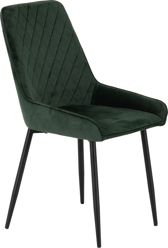 Seconique Avery Dining Chair Set of 2 in Emerald Green Velvet