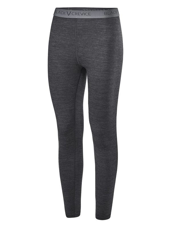 Black Crevice Women's Merino Underpants Leggings, Anthracite/Grey, 14