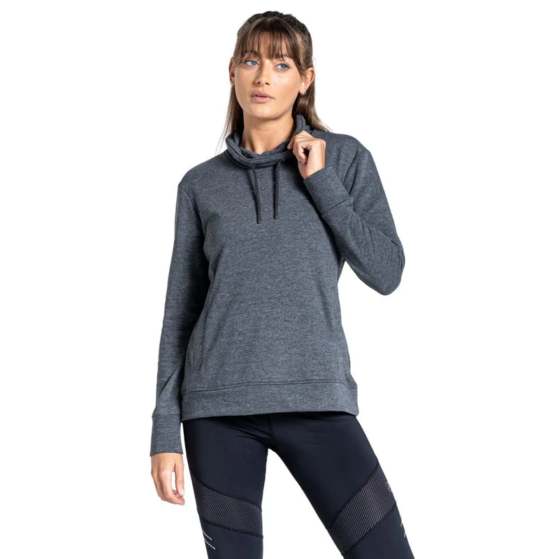 Dare 2b Crystallize Swter embellished, jersey, knitted overhead fleece. Featuring funnel neck and two pockets. Suitable for walking.