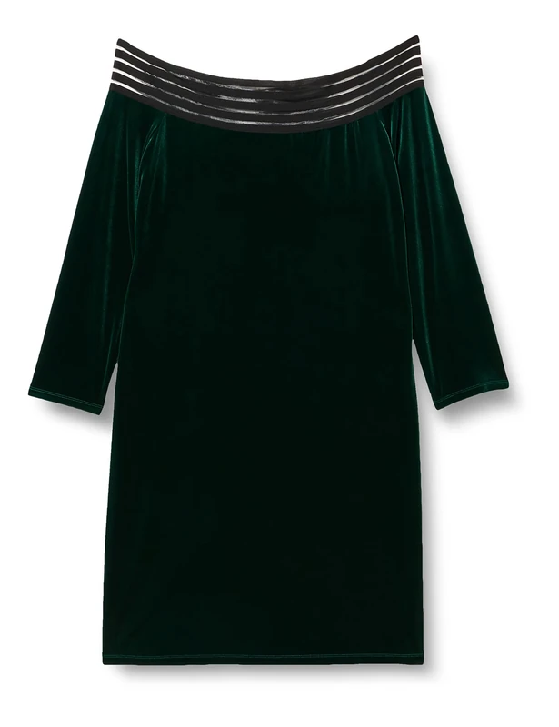 Gina Bacconi Women's Velvet Off The Shoulder Dress Cocktail, Dark Green, 10