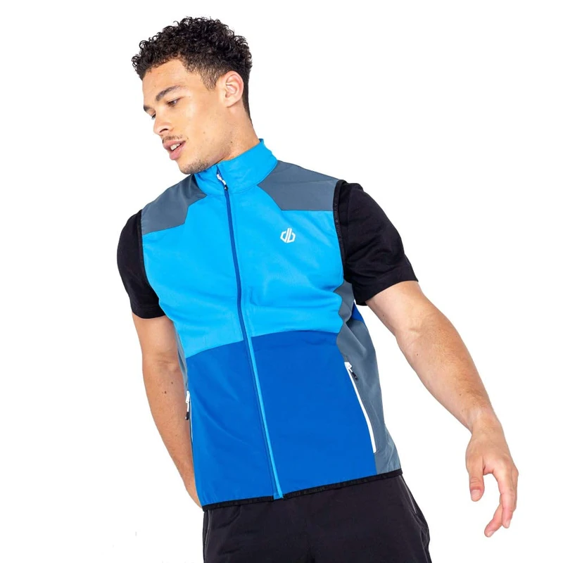 Dare2b Men's Aptile II Vest Jacket, Teton Blue/Orion Grey/Snorkel Blue, M