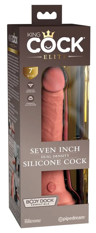 King Cock 7" Silicone Dual Density Cock Light 7 Inch
