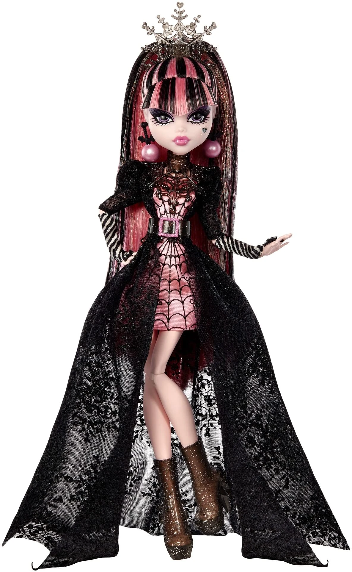Monster High Draculaura Doll, Special Howliday Edition, Pink and Black Gown, High Fashion, Holiday Collection, Gifts for Girls and Boys