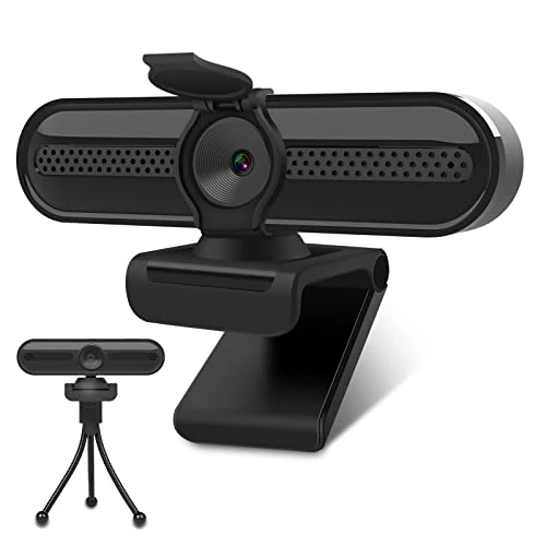 VIZOLINK Webcam 2K with Microphone for PC, Full HD USB Webcam for Video Conferencing, Studio, Conference, Recording, Gaming, Plug and Play, with Privacy Cover and Tripod