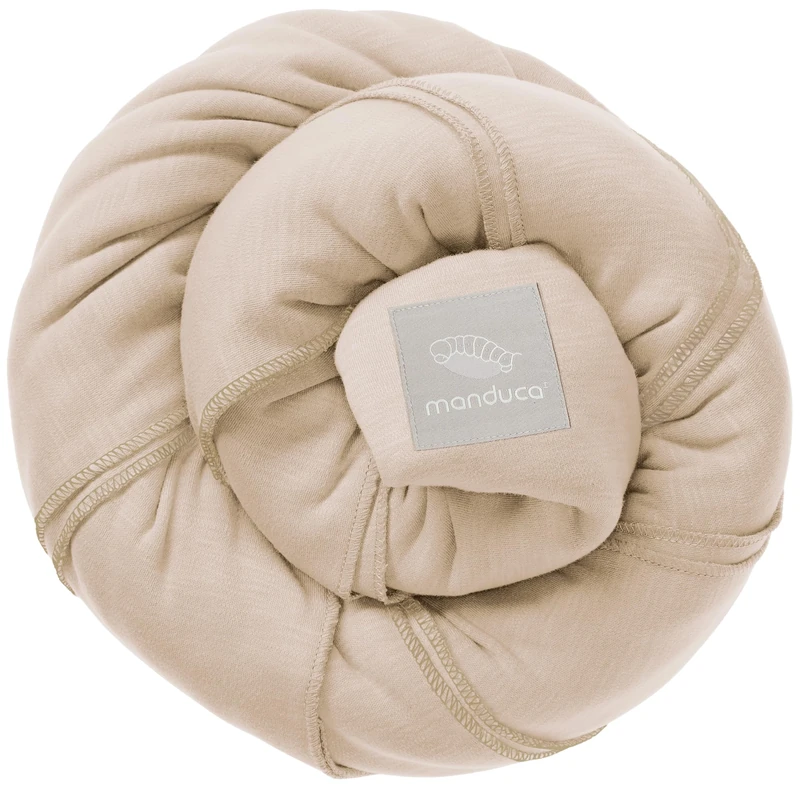 manduca Sling - Baby Sling - Elastic Baby Carrier for Newborns from Birth up to 15 kg - Organic Cotton - GOTS Certified, Powder