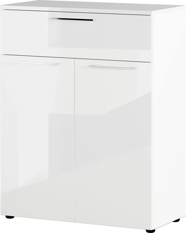 Germania Chest of drawers 3578-84 GW-Sunnyvale, in white, high-gloss front and top panel, 84 x 107 x 40 cm (WxHxD)