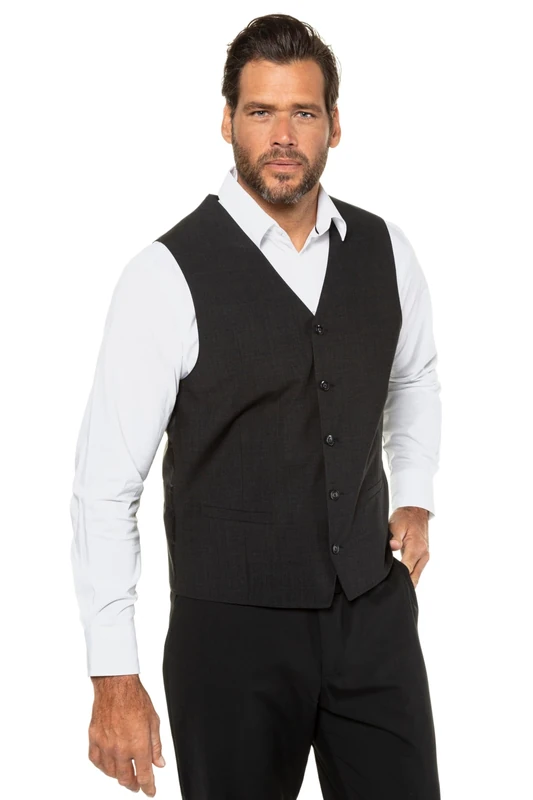 JP 1880 Men's Business-Weste Zeus FLEXNAMIC Steppweste, Anthrazit, 34 Kurz