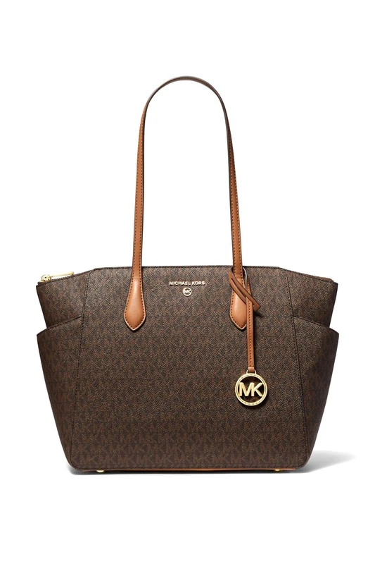 Michael Kors Marilyn MD TZ Tote - Brown Saffiano Leather