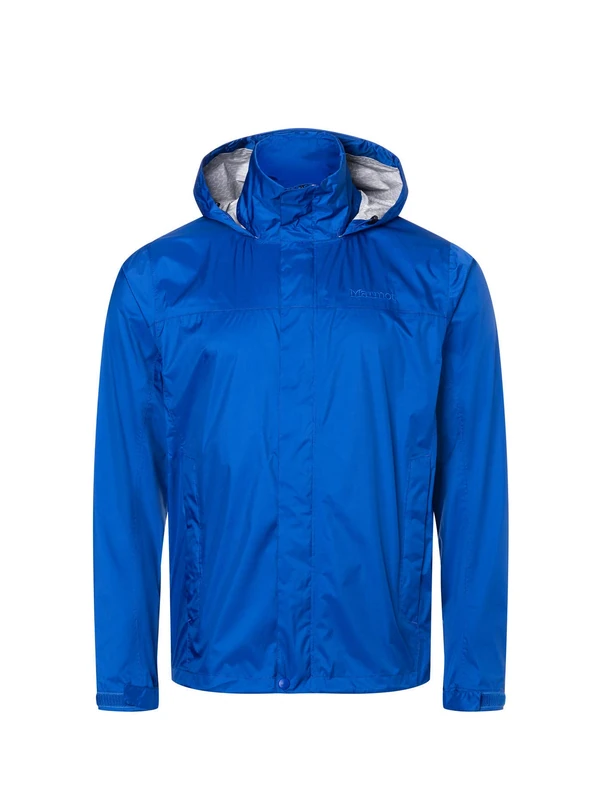 Marmot Men PreCip Eco Jacket, Waterproof Jacket, Lightweight Hooded Rain Jacket, Windproof Raincoat, Breathable Windbreaker, Ideal for Running and Hiking, Dark Azure, XXL