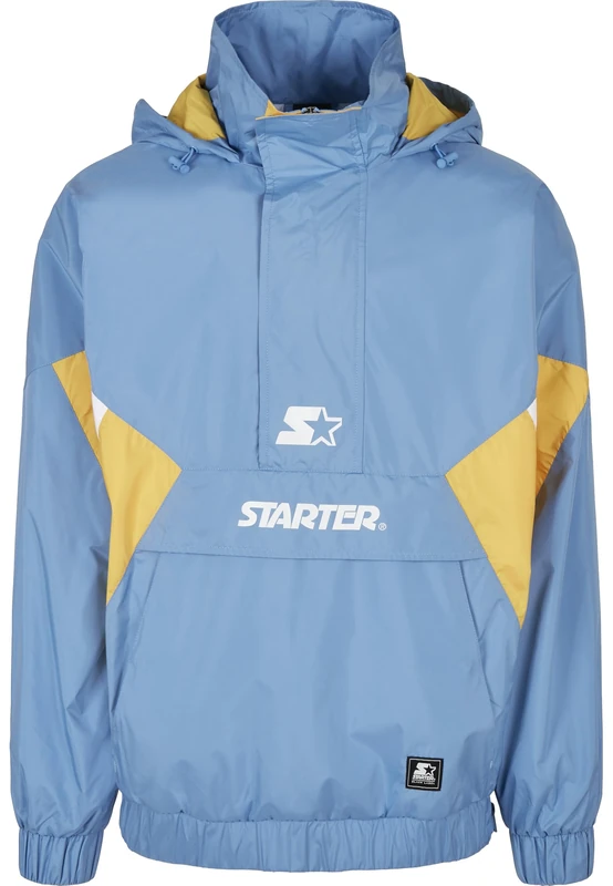 Starter Black Label Men's Starter Windbreaker Jacket, hrznblu/clifrniyllw/whte, XXL