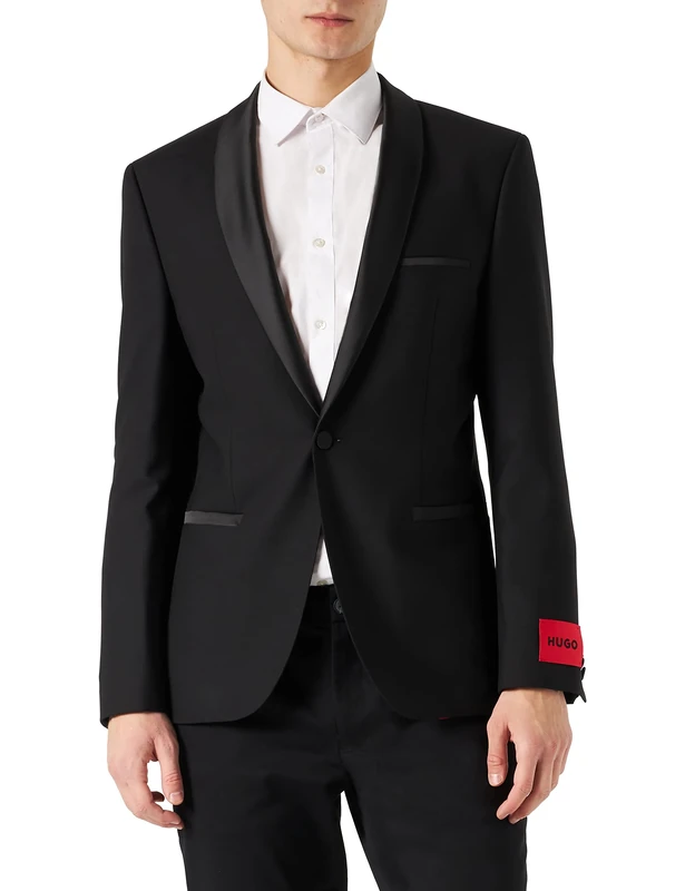 HUGO Men's Arti224e1x Jacket, Black 1, 110 cm