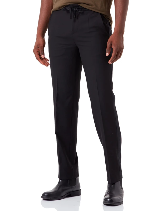 HUGO Men's Garett224x Trousers, Black 1, 42