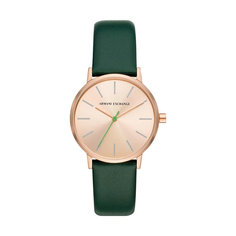 Armani Exchange Watch For Women, Quartz Movement and 36mm Case Size with Stainless steel, Leather or Silicone strap