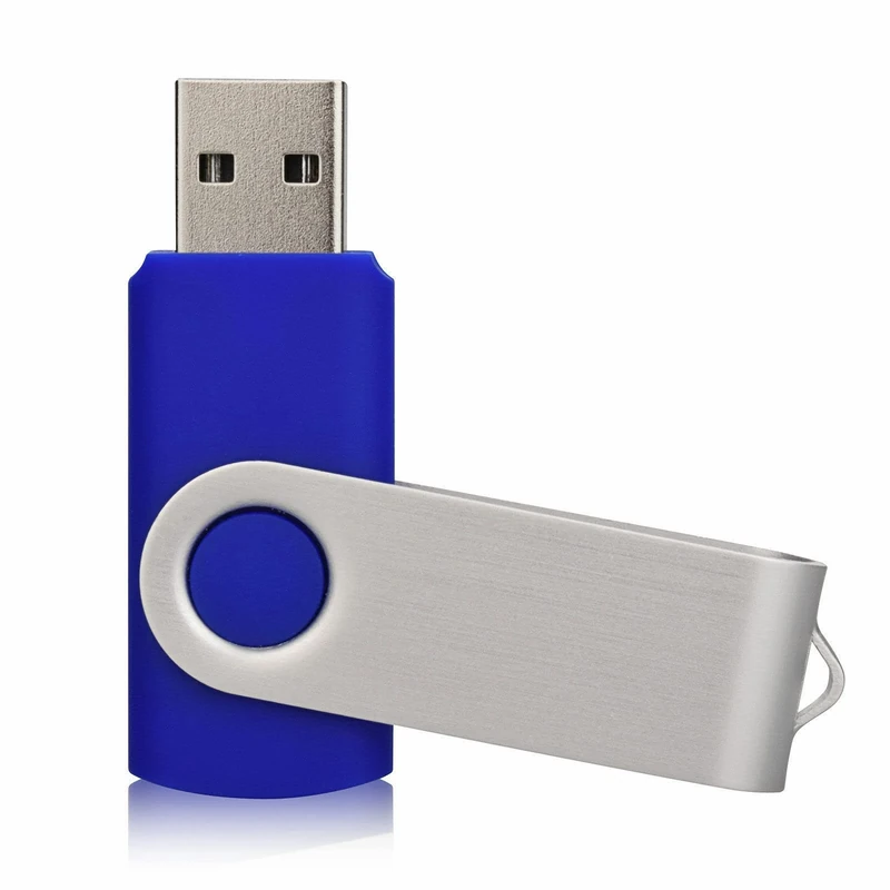 USB Flash Drive Memory Stick Fold Storage USB (2GB, Blue) - Image 1