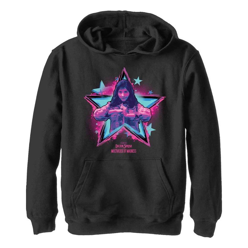 Marvel Doctor Strange in the Multiverse of Madness - Pink and Blue YTH Hoodie Black 12/13