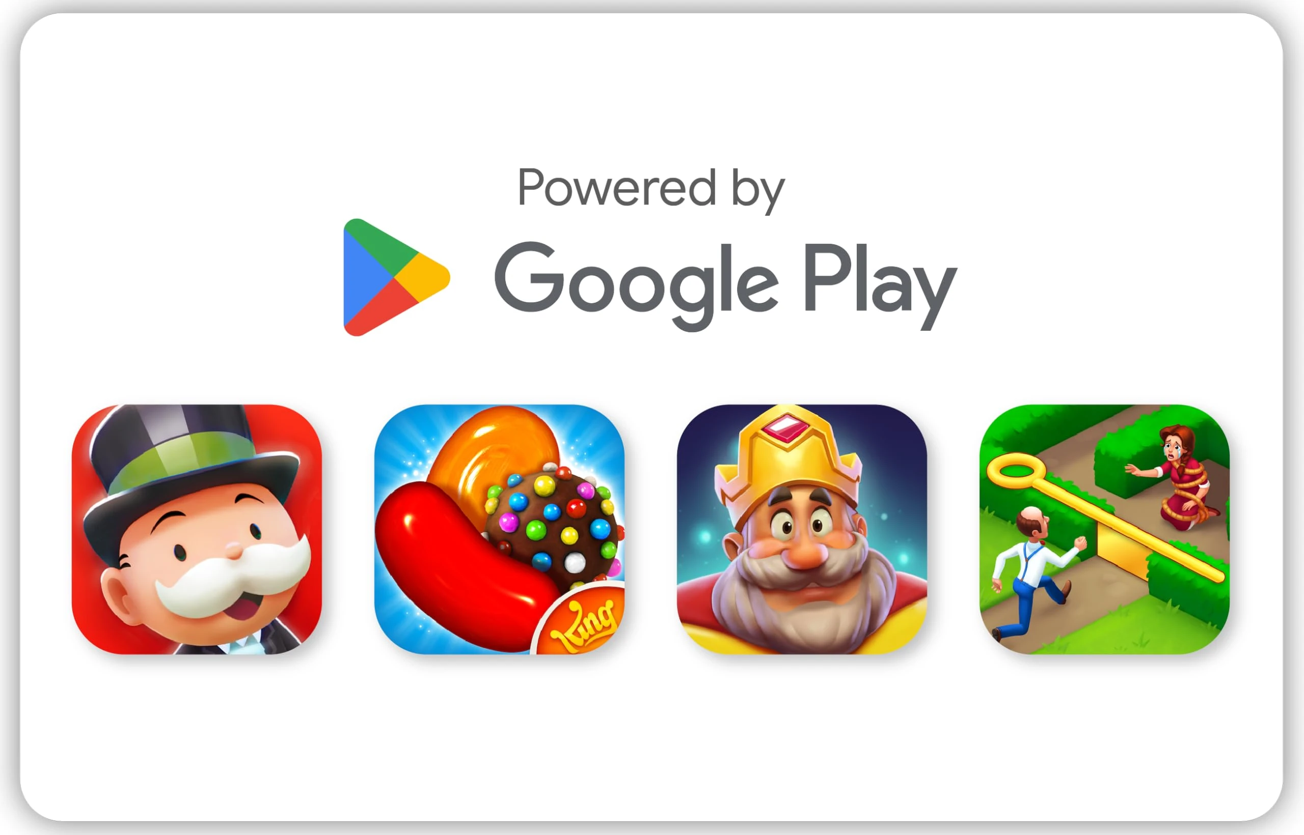 Google Play gift code (games) – new finds, old favourites, one card. Go Play. (Email or text message delivery – UK only)