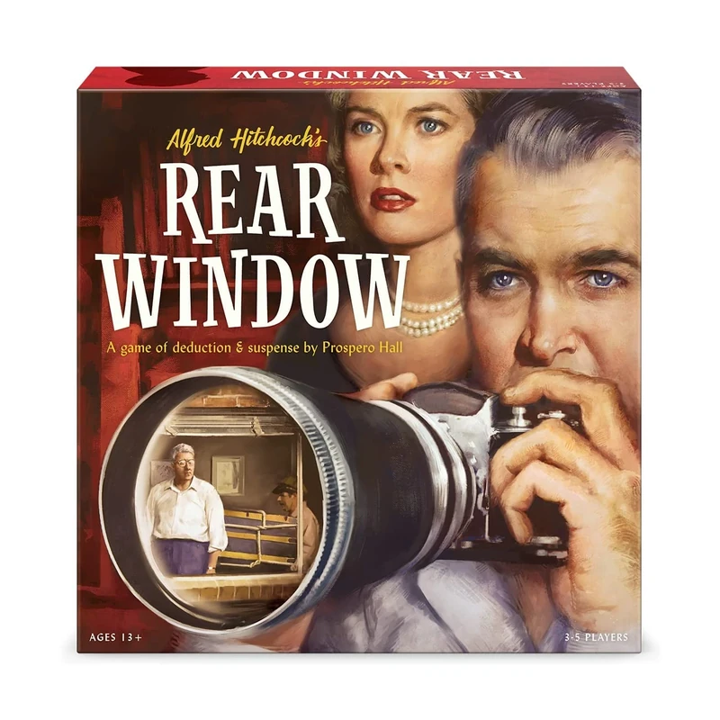 FUNKO GAMES Alfred Hitchcock`s Rear Window Board Game - Mysterious Cooperative Decision Making Game Features Hollywood Legends Grace Kelly and Jimmy Stewart - Image 1