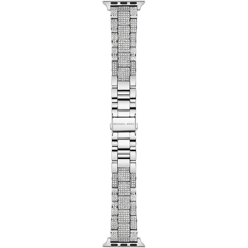 Michael Kors Band Compatible with Apple Watch, 38/40/41 mm - 20 mm Silver Stainless Steel, MKS8006