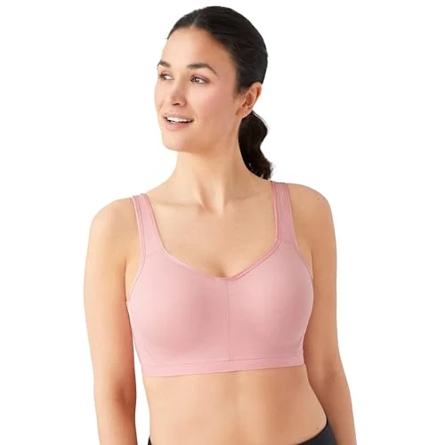 Wacoal Women's Sport Convertible Underwire Bra, Opaque, Bridal Rose, 32DD