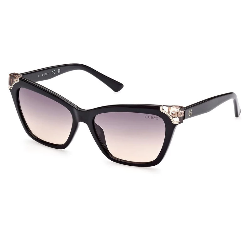 GUESS Women's GU7840 Sunglasses, shiny black, 57