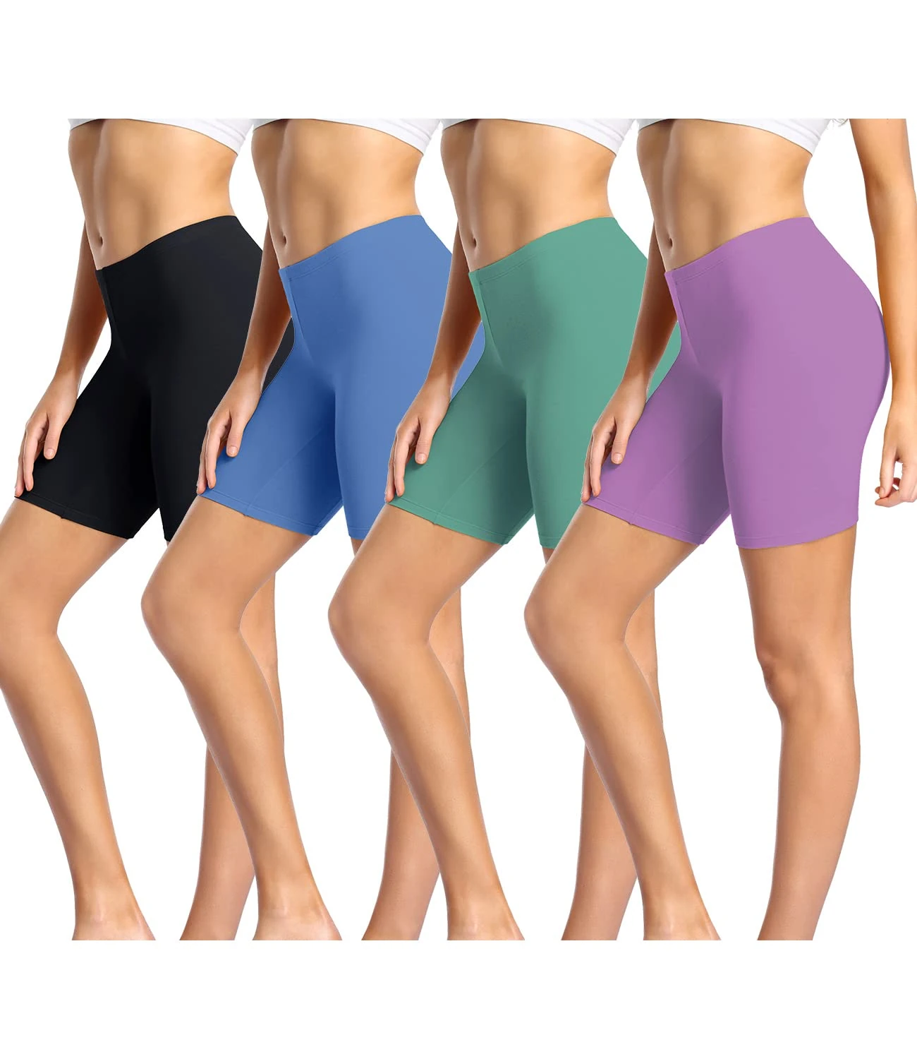 wirarpa Ladies Anti Chafing Shorts Womens Boxers Underwear Cotton Cycling Shorts Leggings for Under Dresses 4 Pack Multicoloured Size 3XL