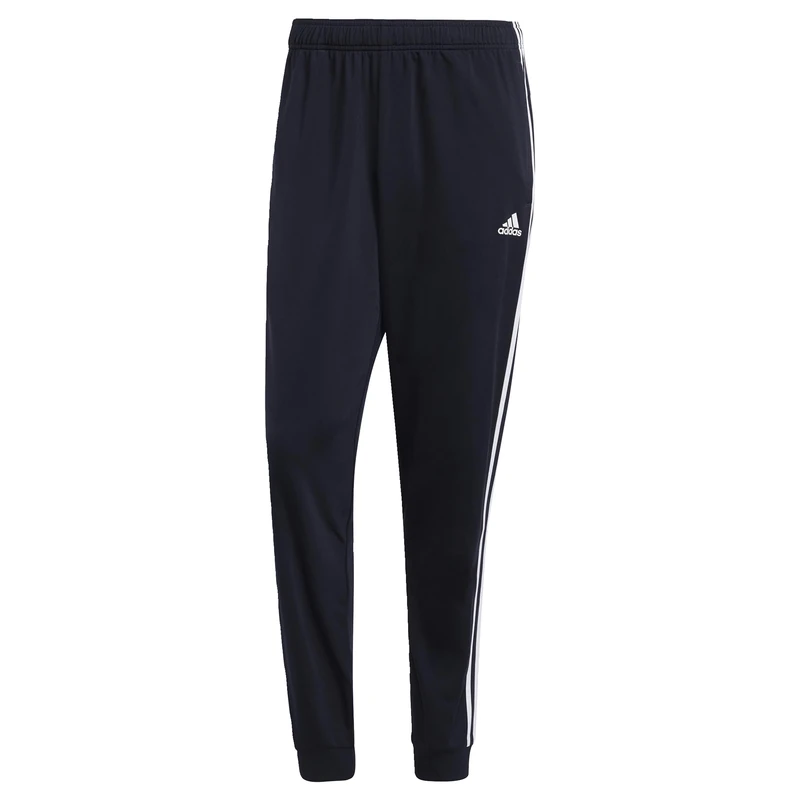 adidas Men's Essentials Warm-Up Tapered 3-Stripes Track Pants, Legend Ink / White, S
