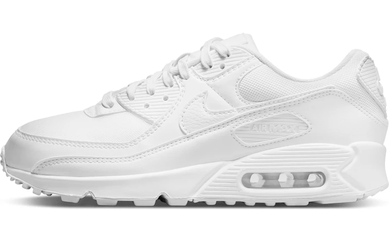NIKE Womens Air Max 90 Sneaker, White, 7 UK