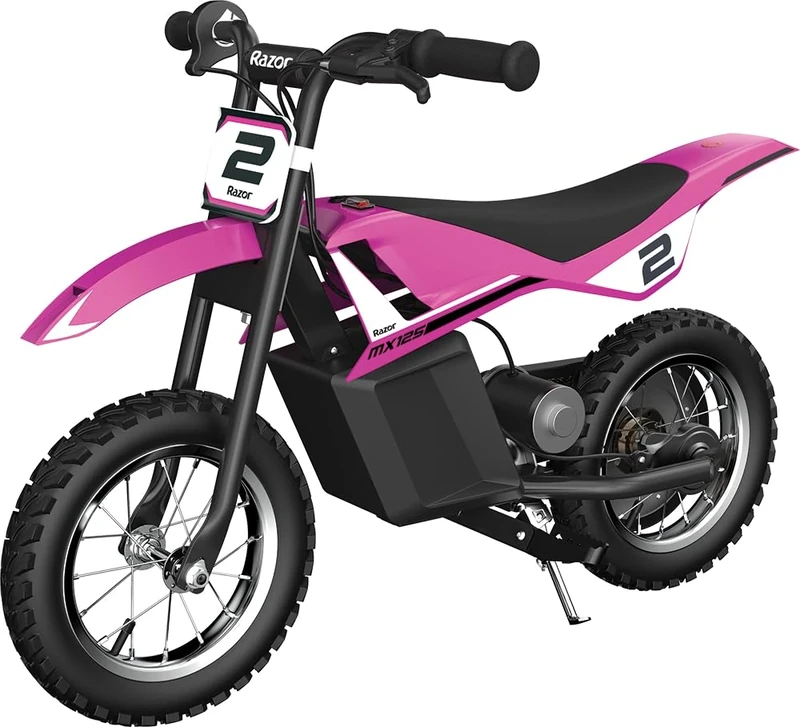 Razor MX125 Electric-Powered Dirt Bike For Kids Ages 7+, 100W High-Torque Motor