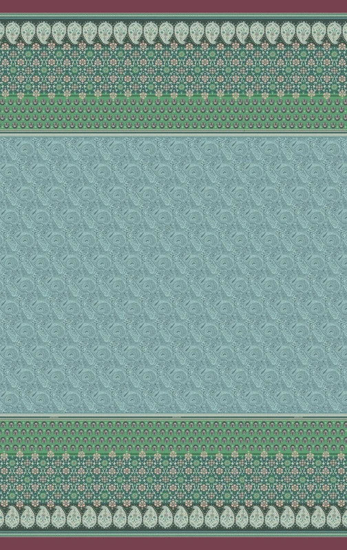 Bassetti Foulard, Cotton, Green, 350 x 270 cm