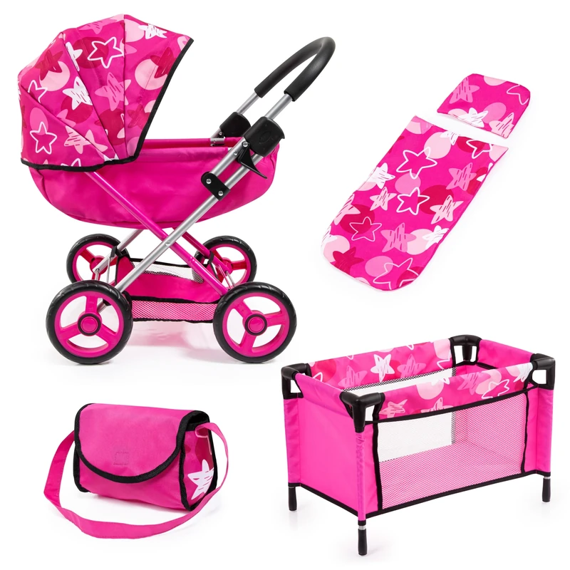 Bayer Design 12749AB Combi doll's pram COSY with doll bed, bag, pillow and blanket