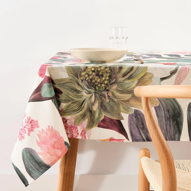 BELUM | Tablecloth XL 180x250 cm Stain Resistant 100% Cotton resined, Tablecloth NO Rubber, Tablecloth Touch Cotton, Waterproof Tablecloth, Stain Resistant Tablecloth Liquid Repellent