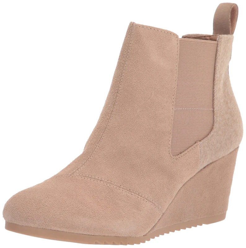 TOMS Women's Bailey Ankle Boot, Warm Taupe Suede, 6 UK