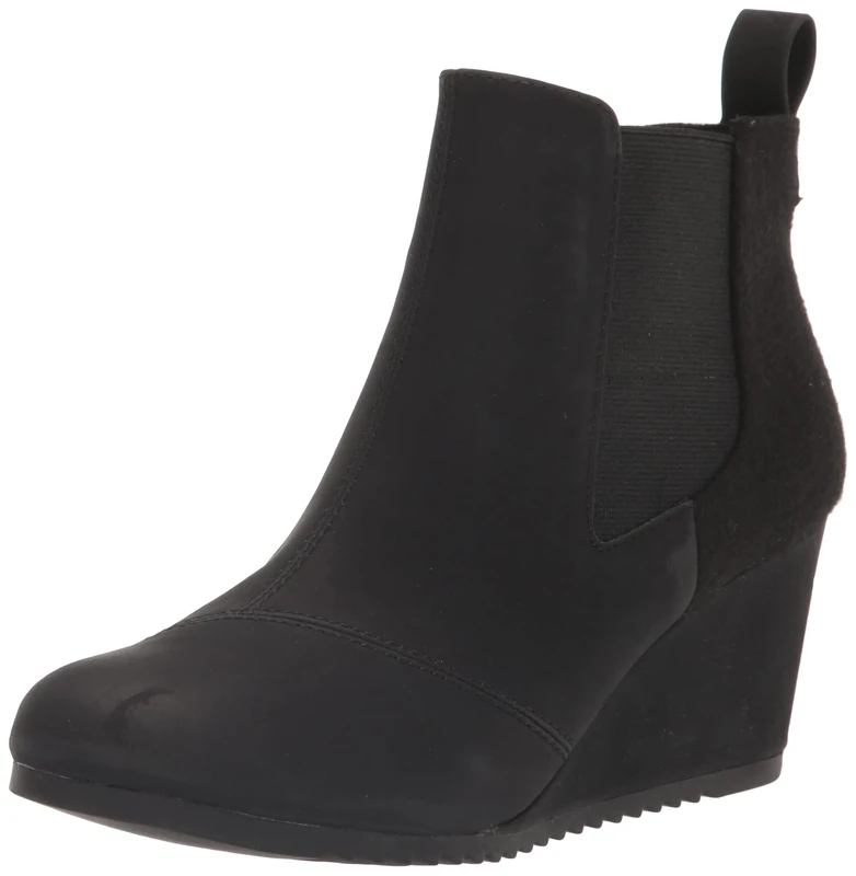 TOMS Women's Bailey Ankle Boot, Black Synthetic Nubuck, 9 UK