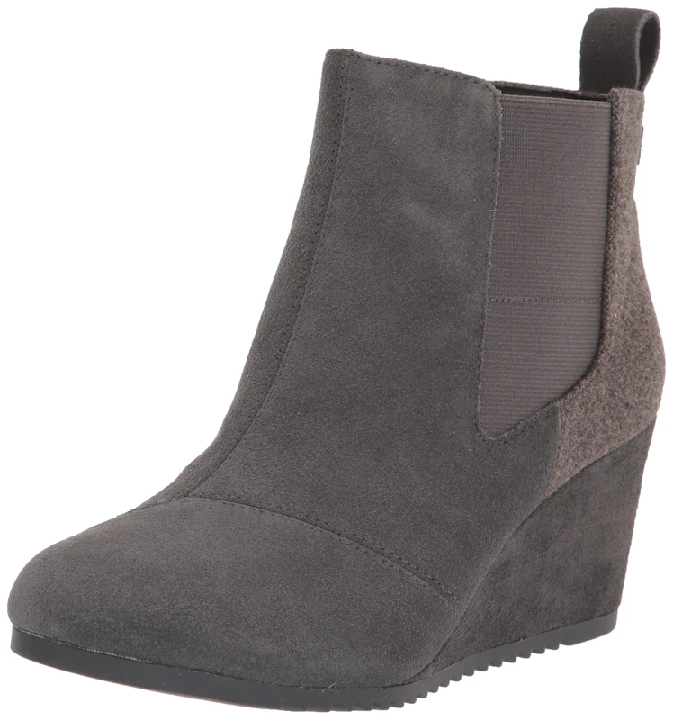 TOMS Women's Bailey Ankle Boot, Gunmetal Suede, 6.5 UK