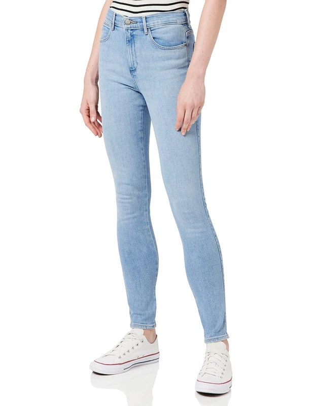 Wrangler Women's High Skinny Pants, Blue, 26W x 32L