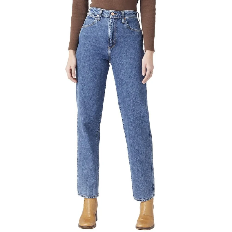 Wrangler Women's Mom Straight Jeans, Winter Hue, 40W / 34L